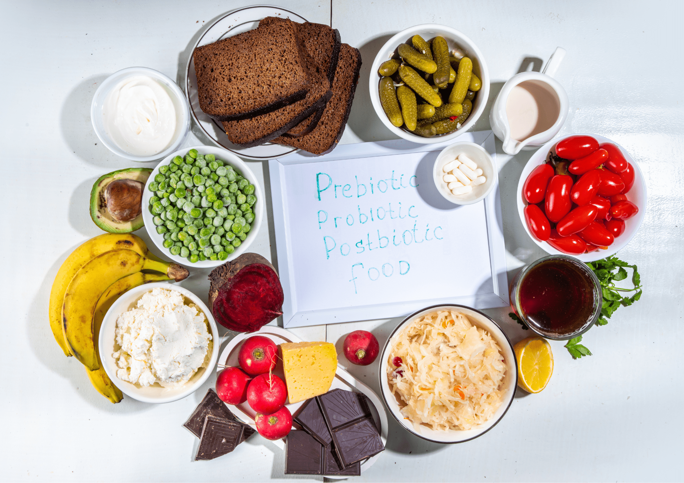 Prebióticos, probióticos y postbióticos, las tres Ps de la microbiota.