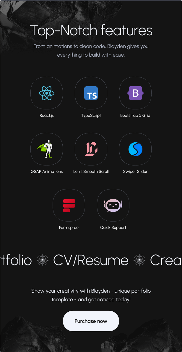Blayden - Personal Portfolio & Resume React.js Template