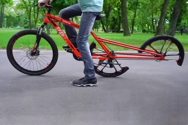 Engineer builds functional halfwheel bicycle Business News