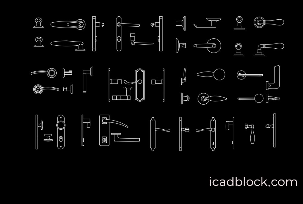 Kitchen Handles Cad Blocks
