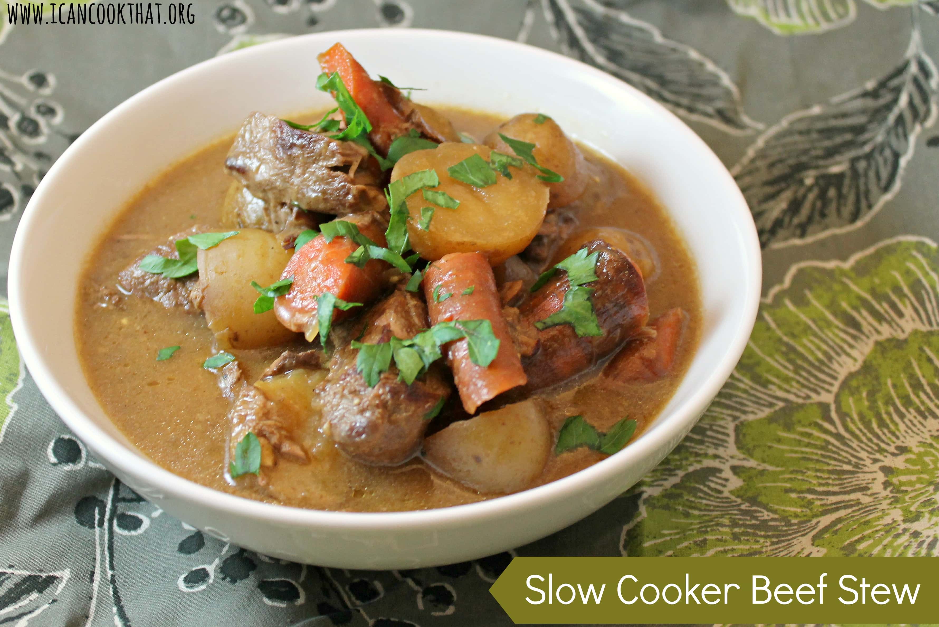 Slow cooker beef stew recipe