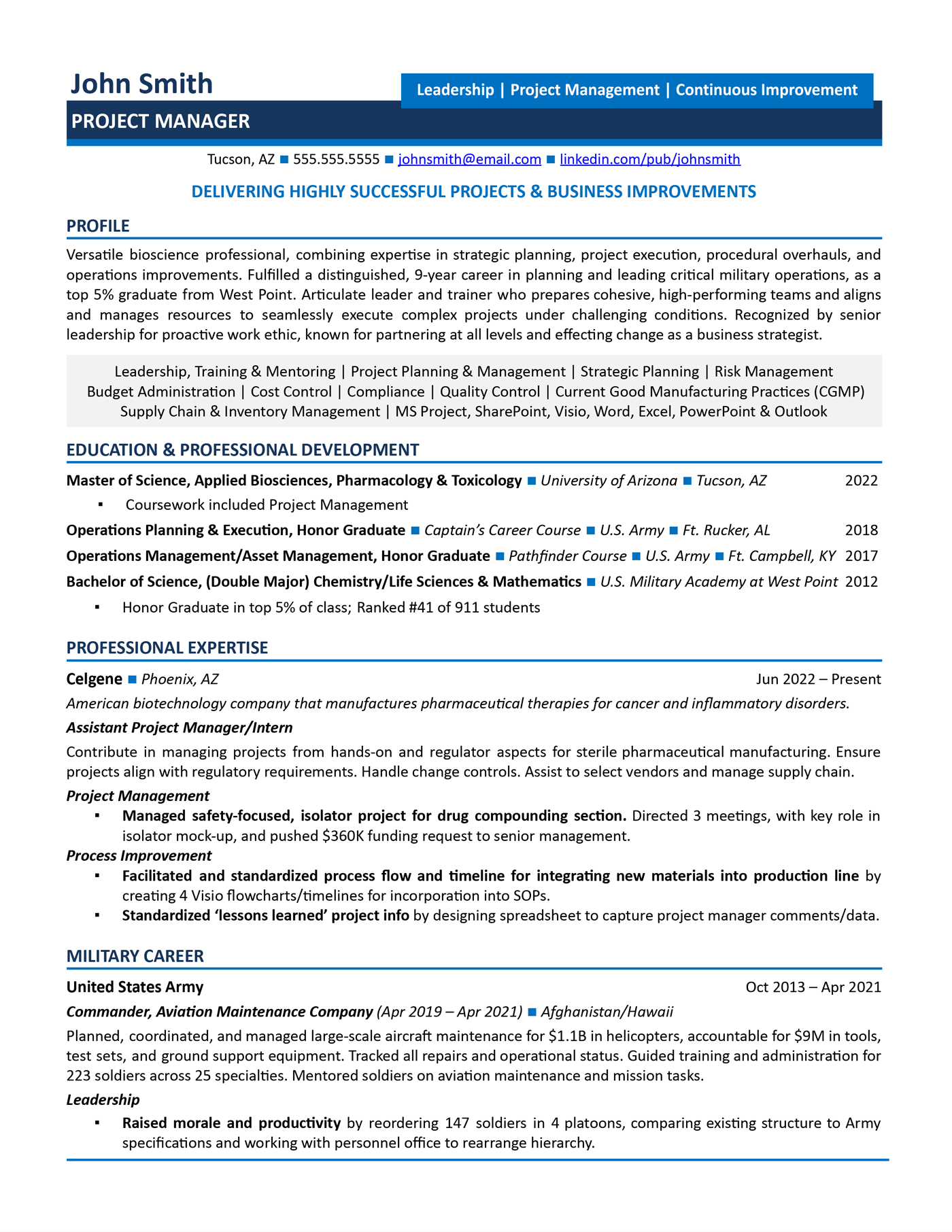 2025 Project Manager Resume Examples Guide Example.
