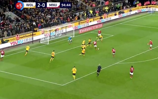 Both teams started the game with full attacking forces and mohammed salah . Video: late Rashford goal Man United vs Wolves FA Cup