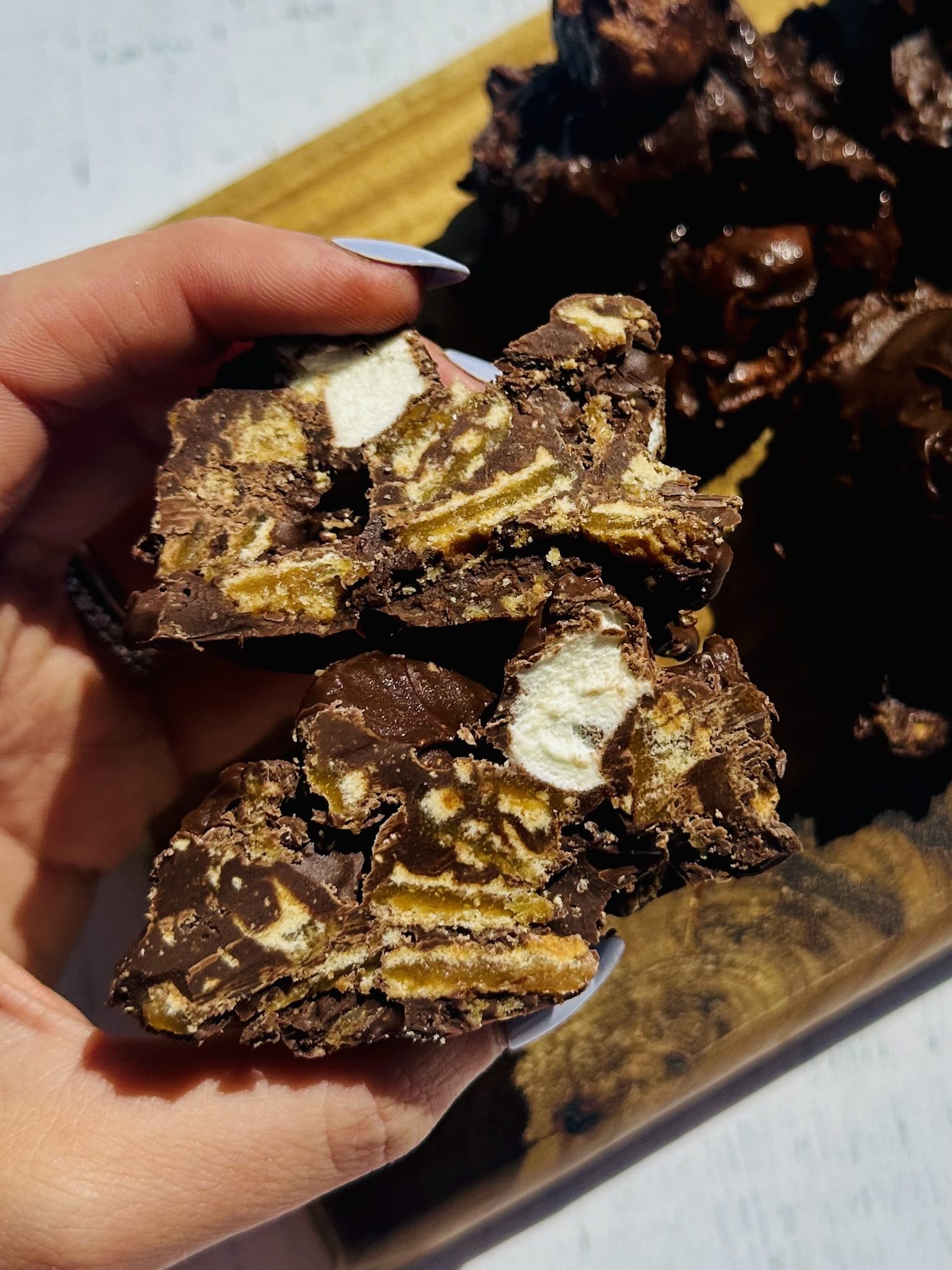 3 Ingredient Stroopwafel Chocolate Clusters