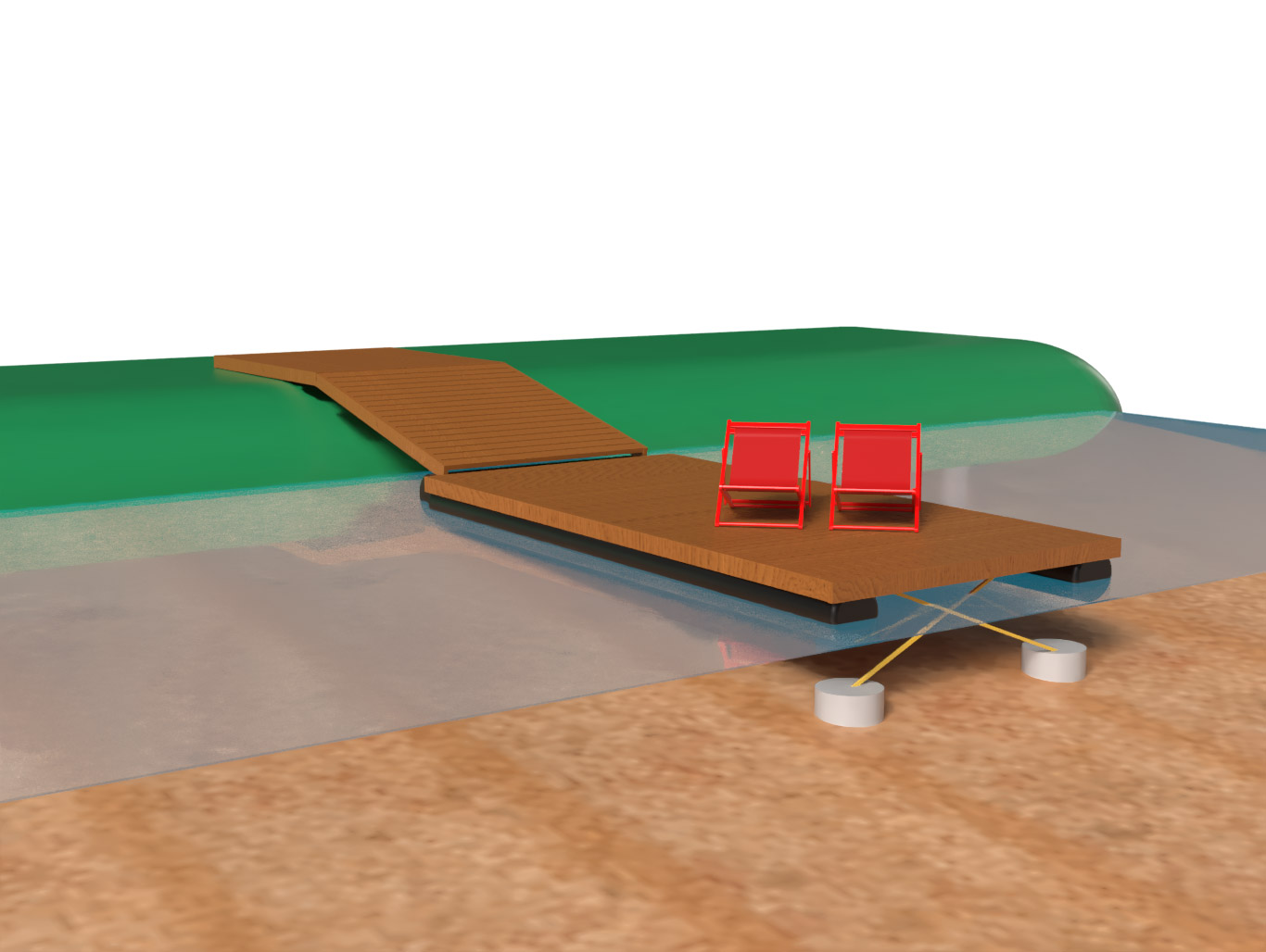 Ice Dock built for changing water levels