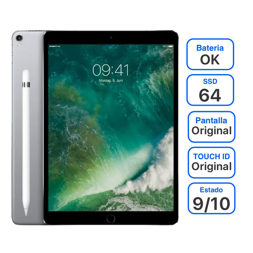 iPad Pro 10.5 64GB + Apple Pencil 1ra Gen (9/10) - iCenter Perú