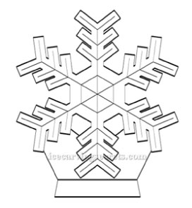 basic snowflake ice sculpture design