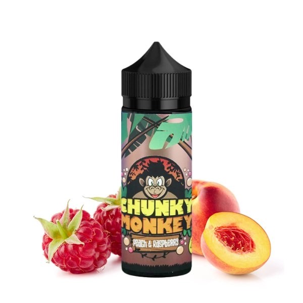 PEACH & RASPBERRY 0MG 100ML - CHUNKY MONKEY BY KINGSTON