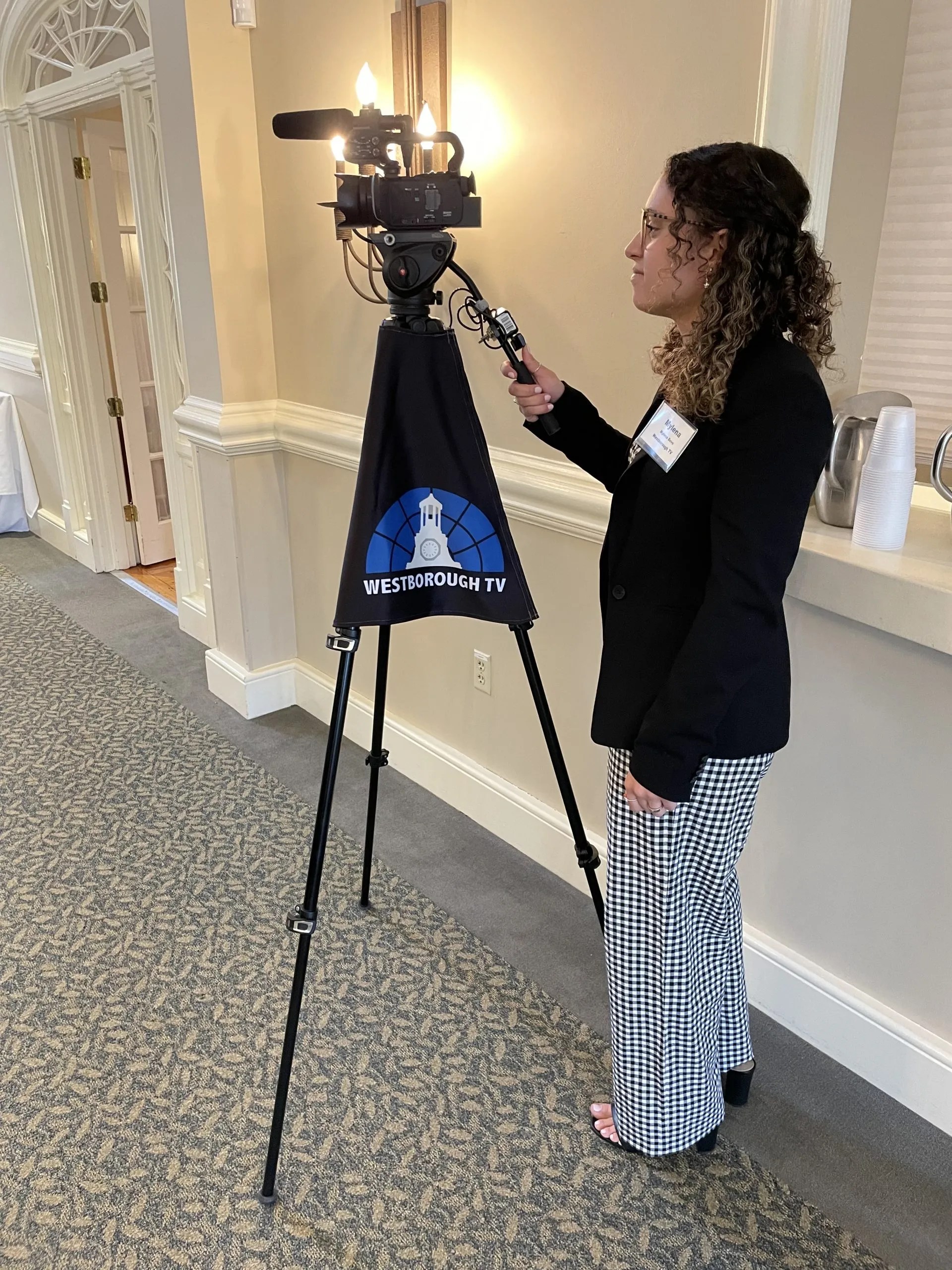 Westborough TV Builds Brand Visibility with Custom Fabric Tripod Wraps