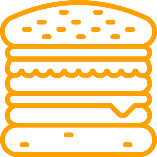 Burger Icon Png Symbol Yellow