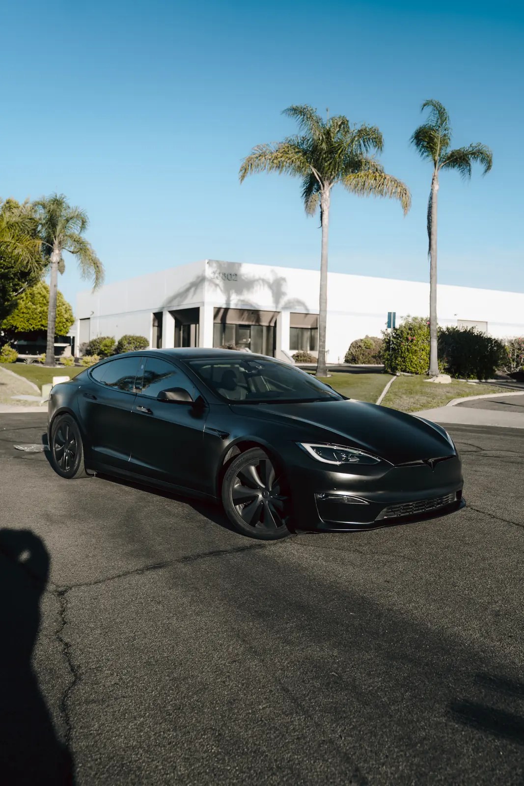 Tesla Model S with ceramic window tint installed at Iconic in Laguna Hills