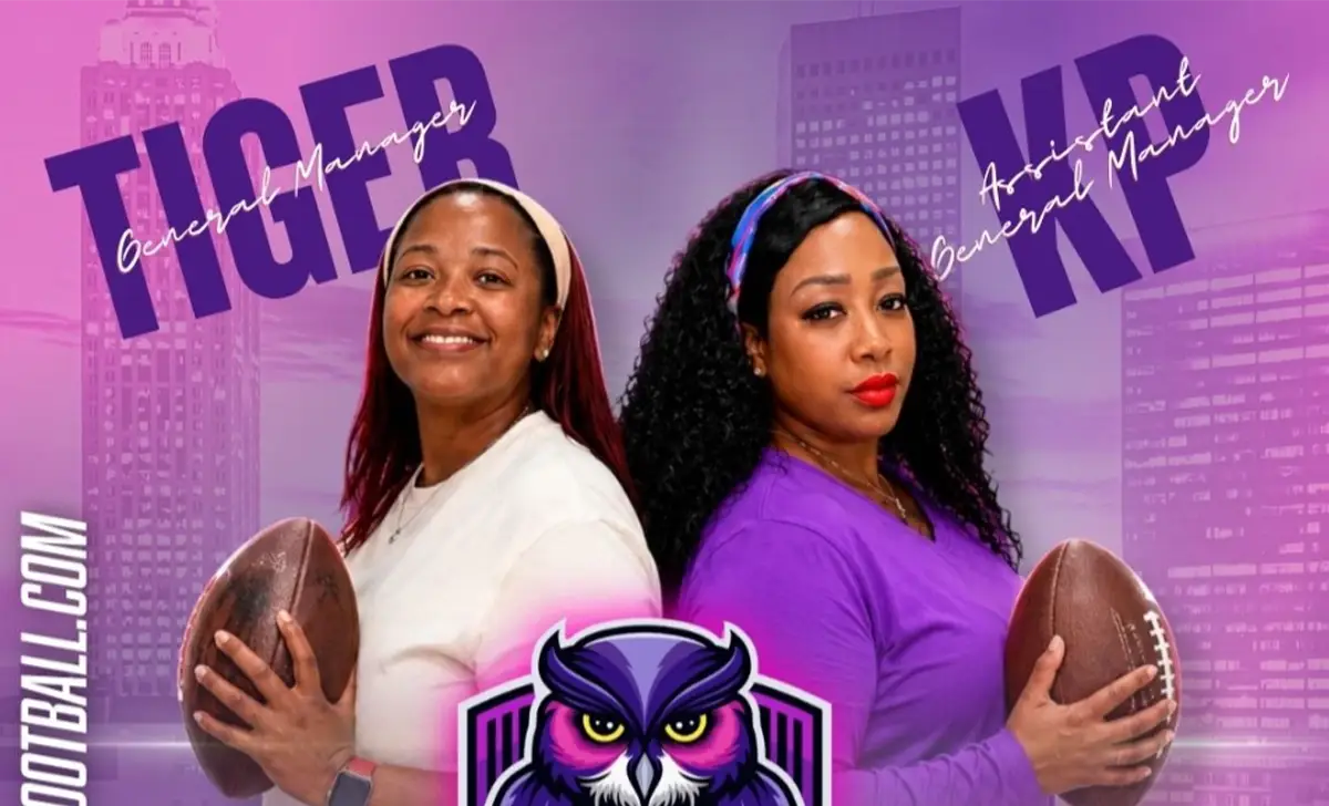 Atlanta Truth General Manager Amber Tiger Jones-Marks and Assistant General Manager Kimberly KP Parks representing women’s football leadership in Atlanta