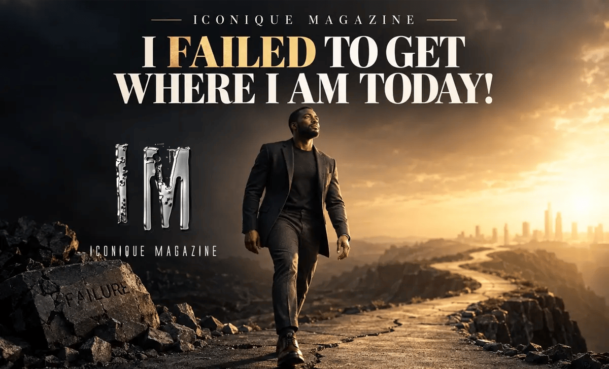 Ambitious person rising after failure and walking toward success