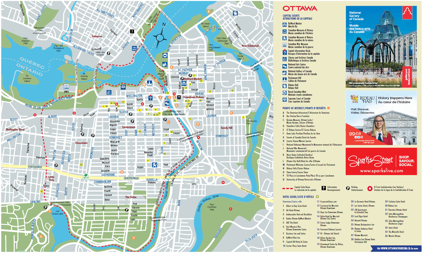 Printable Map Of Downtown Ottawa 