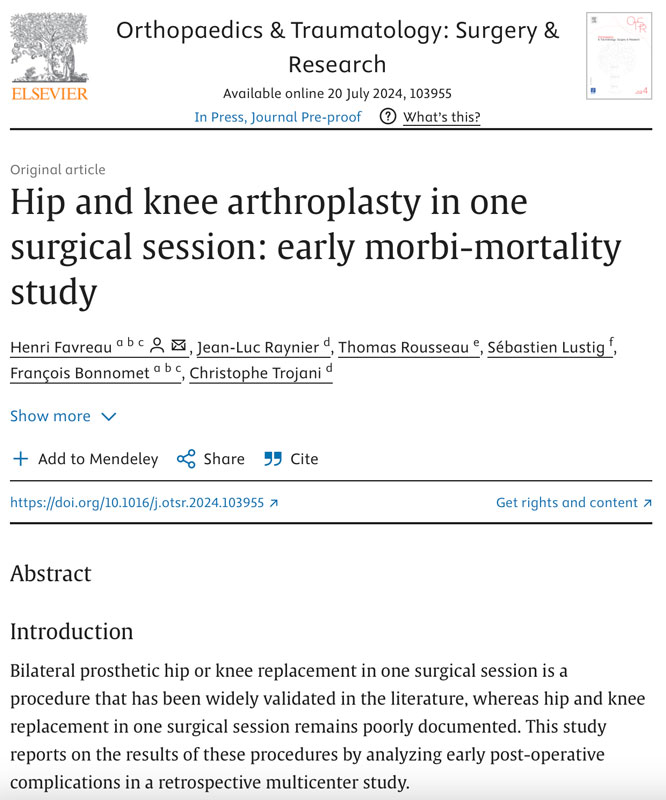 Abstract de l'article OTSR