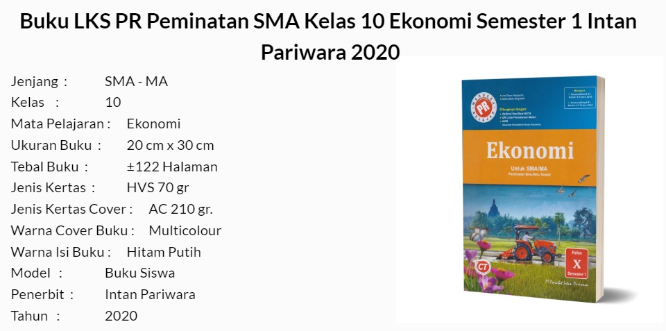 Soal biologi kelas 10 tentang jamur fungi kunci jawabana. Buku Lks Pr Peminatan Sma Kelas 10 Ekonomi Semester 1 Intan Pariwara 2020 Lazada Indonesia