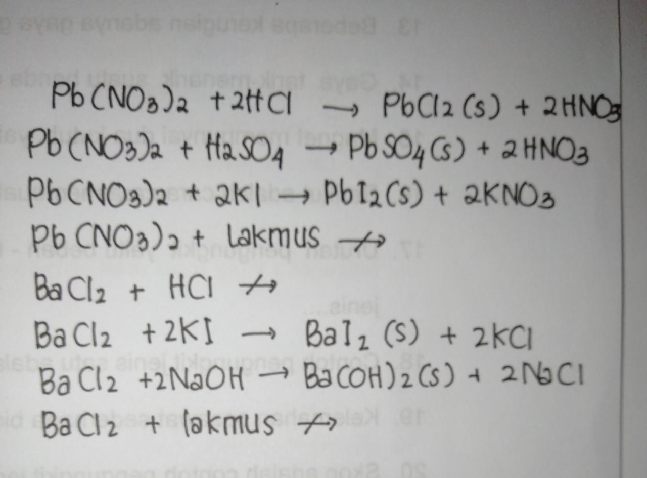 Timbal(ii)nitrat+asam - Brainly.co.id