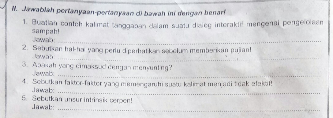 5 Contoh Kalimat Tanggapan Untuk Kelas 1 Sd Ilmusiana 