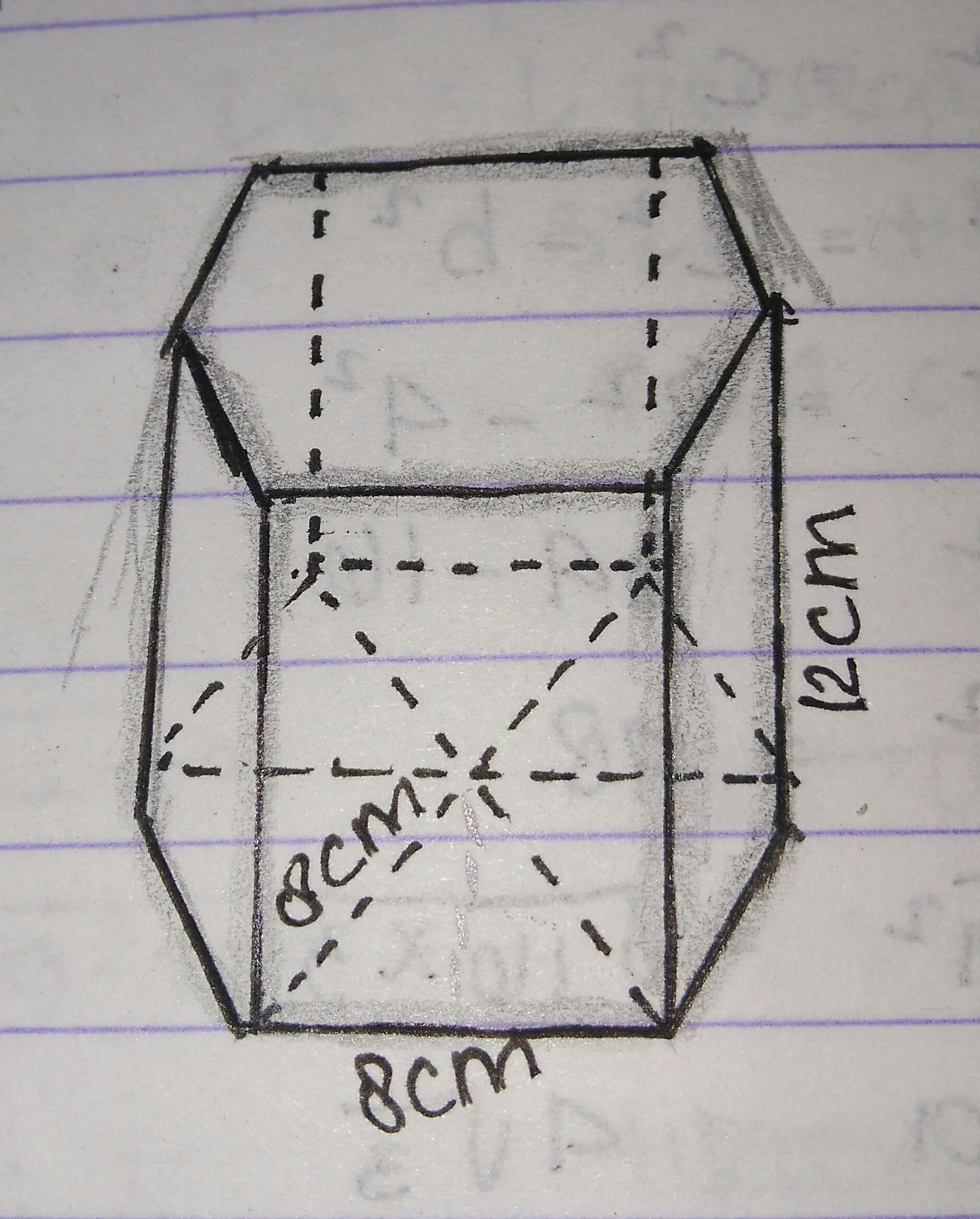 Volume prisma segi enam = 6 x volume prisma segitiga. Gambar Disamping Merupakan Prisma Segi Enam Beraturan Hitung A Luas Alas Prisma B Volume Brainly Co Id