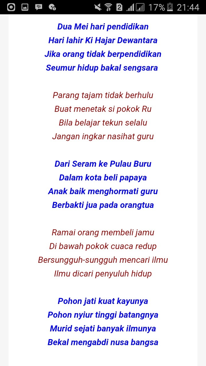 Di atas lata di rongga batu · 3. Pantun Nasihat 2 Bait