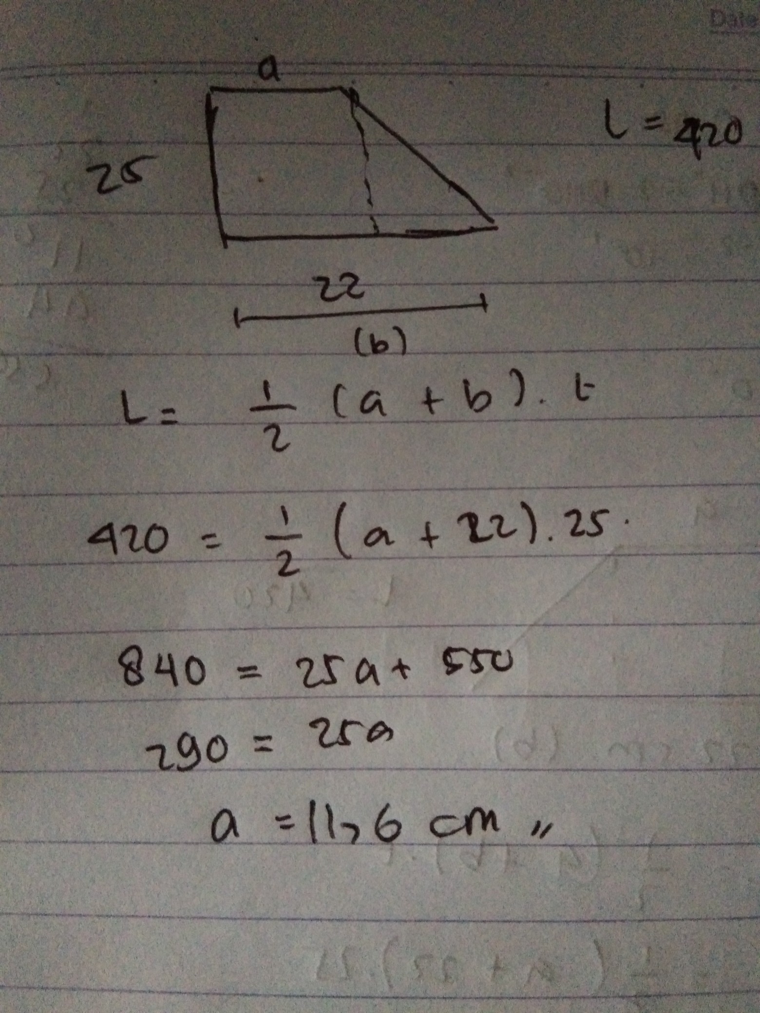 Cara menghitung luas trapesium trapesium adalah bangun datar segi empat yang dibentuk dengan empat . Rumus Luas Trapesium Siku Siku Brainly - Matematika Dasar