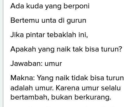 Kumpulan Pantun Teka Teki Dan Jawabannya 