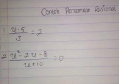Contoh soal dan jawaban pertidaksamaan rasional linear. Sebutkan Ciri Ciri Bentuk Persamaan Rasional Brainly Co Id