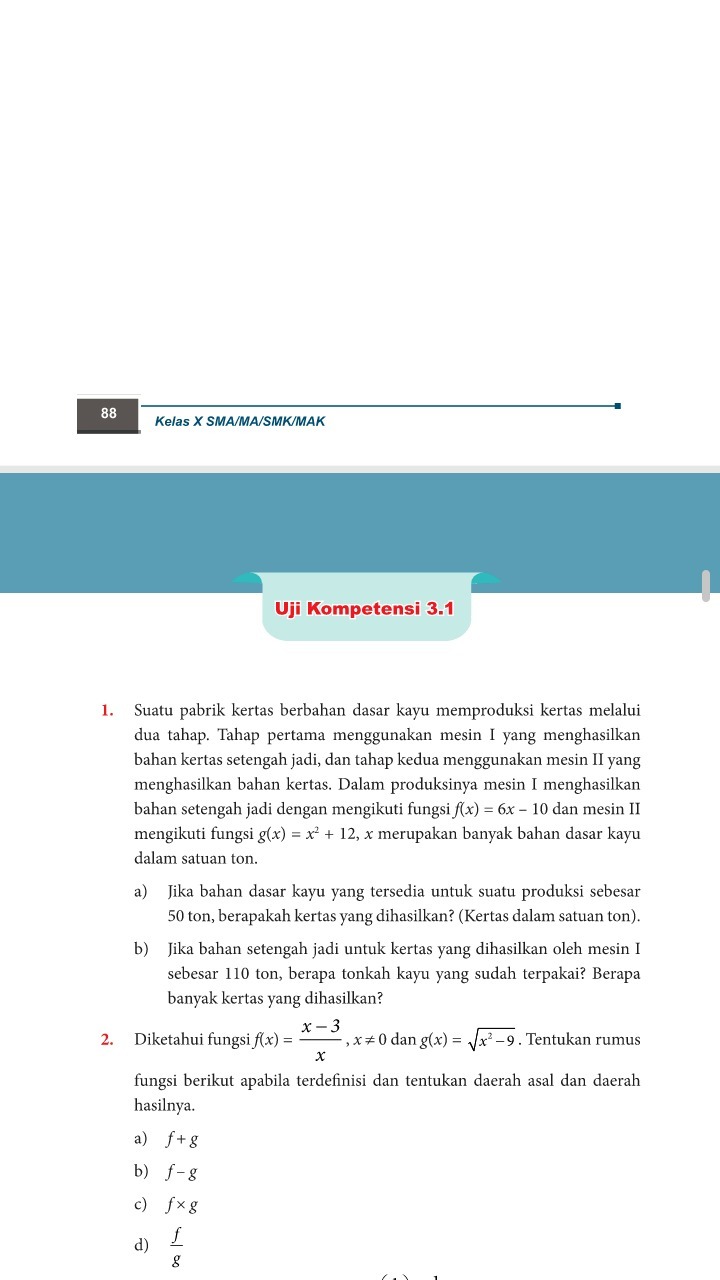Suatu pabrik kertas berbahan dasar kayu memproduksi kertas melalui dua tahap. Tolong Bantu Jawab Caranya Brainly Co Id