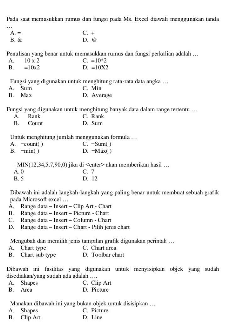 Count, fungsi ini digunakan untuk menghitung total bilangan angka dari nilai yang ada dalam sejumlah tabel data. Fungsi Yang Digunakan Untuk Menghitung Nilai Terbesar Data Angka Adalah Data Dikdasmen