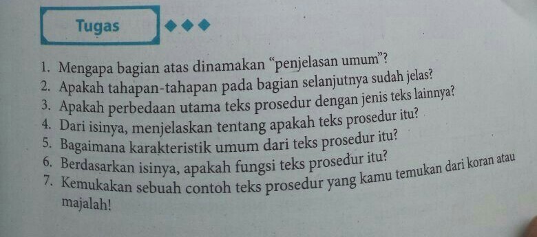 Transcript of mengonstruksi informasi dalam teks prosedur pernyataan umum atau penjelasan umum atau bisa disebut. Tolong Jawab Bsok Di Kumpulkan Brainly Co Id