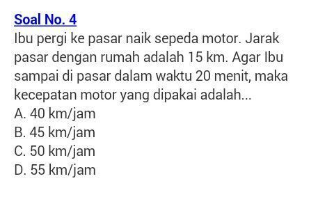 Masih mengacu pada ramalan primbon jawa, mimpi naik motor bersama ibu ternyata memiliki arti yang cukup menarik. Maka Kecepatan Yang Di Gapai Adalah Km Jam Brainly Co Id