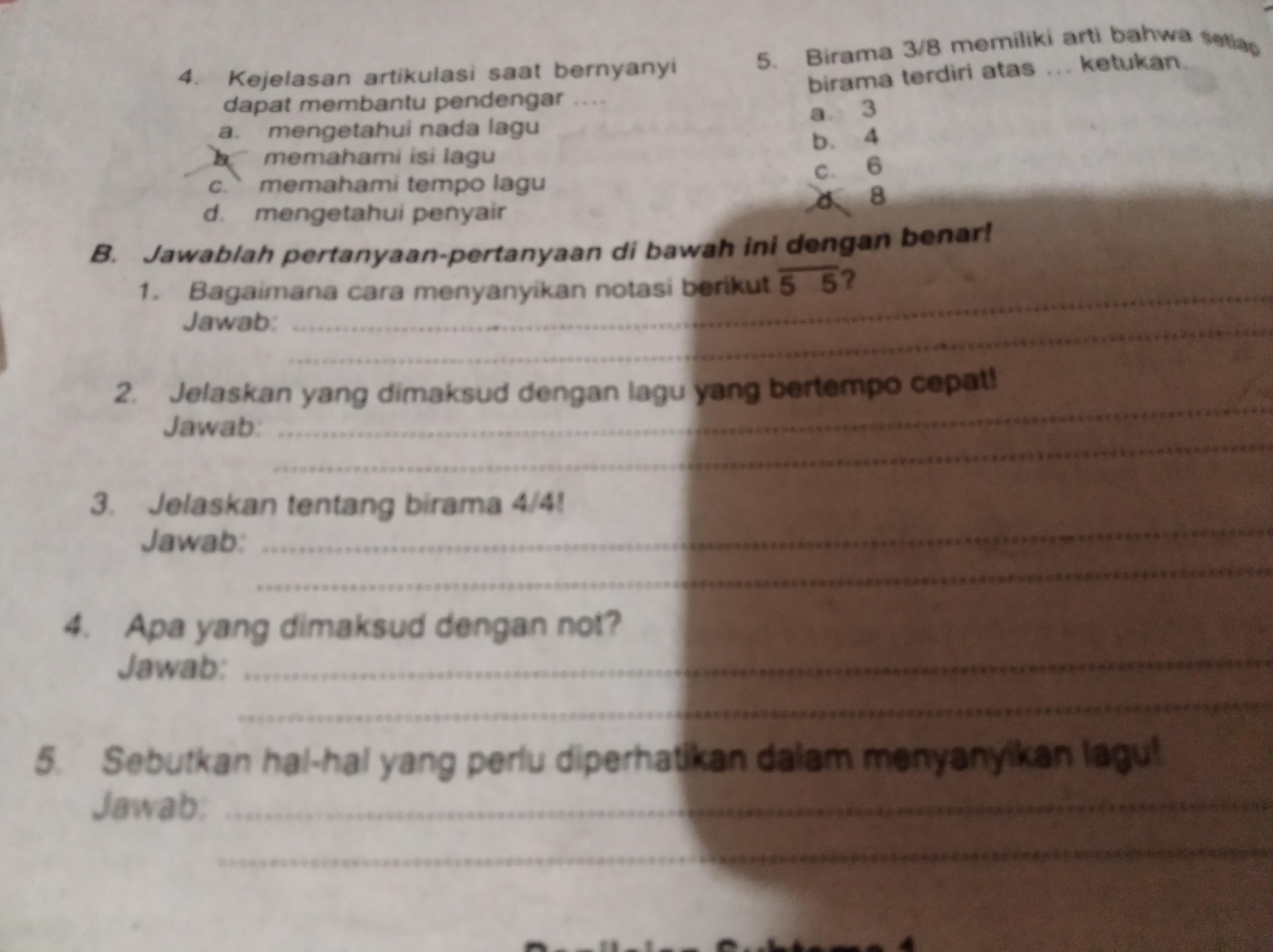 Setelah aransemen lagu tersebut selesai disusun, maka lagu tersebut. 1 Bagaimana Cara Menyanyikan Notasi Berikut 5 5 2 Jelaskan Yang Dimaksud Lagu Yang Bertempo Brainly Co Id
