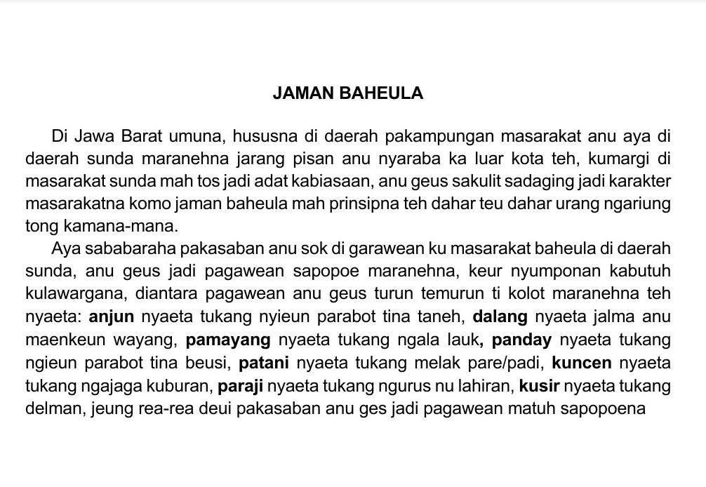 Tukang moro (nu sok ngagunakeun tumbak); 1 Judul Carita Di Luhur Teh Nyaeta Nyaritakeun Masarakat Jaman 2 Di Masarakat Sunda Baheula Brainly Co Id