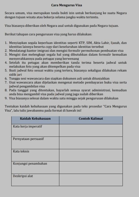 Materi Kebahasaan Teks Prosedur Mapel Bahasa Indonesia Kelas 11 Sma Ma Bospedia 
