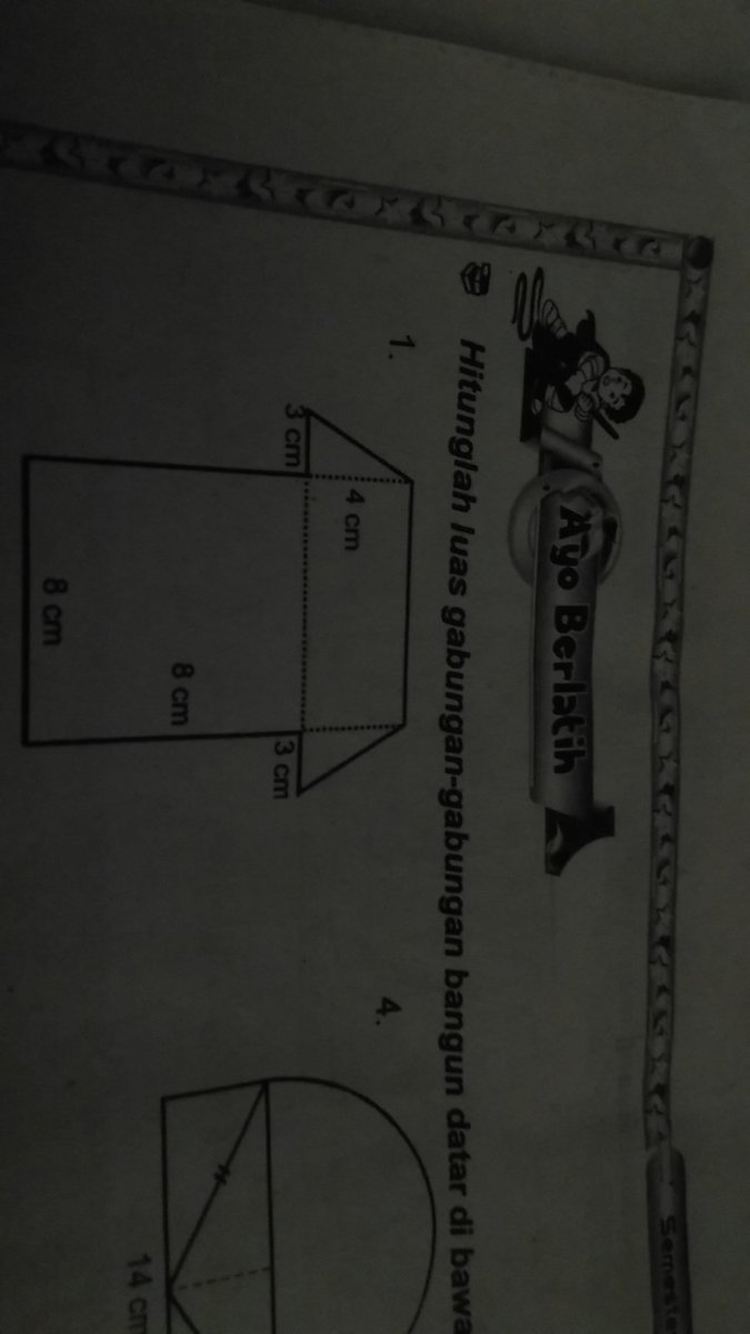 Bangun datar terdiri dari berbagai bentuk seperti persegi persegi panjang segitiga trapesium layang layang belah . Luas Gabungan Gabungan Bangun Datar Persegi Panjang Dan Trapesium Brainly Co Id