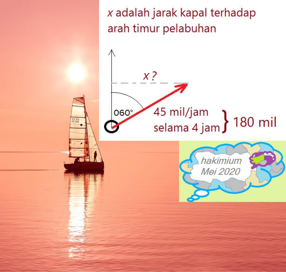 Sebuah Kapal Berlayar Di Pelabuhan Dengan Arah 060 Kecepatan Rata Rata 45 Mi Jam Setelah 4 Jam Brainly Co Id Dari Pelabuhan B kapal itu berlayar sejauh 300 mil menuju Pelabuhan C dengan arah 155circ.
