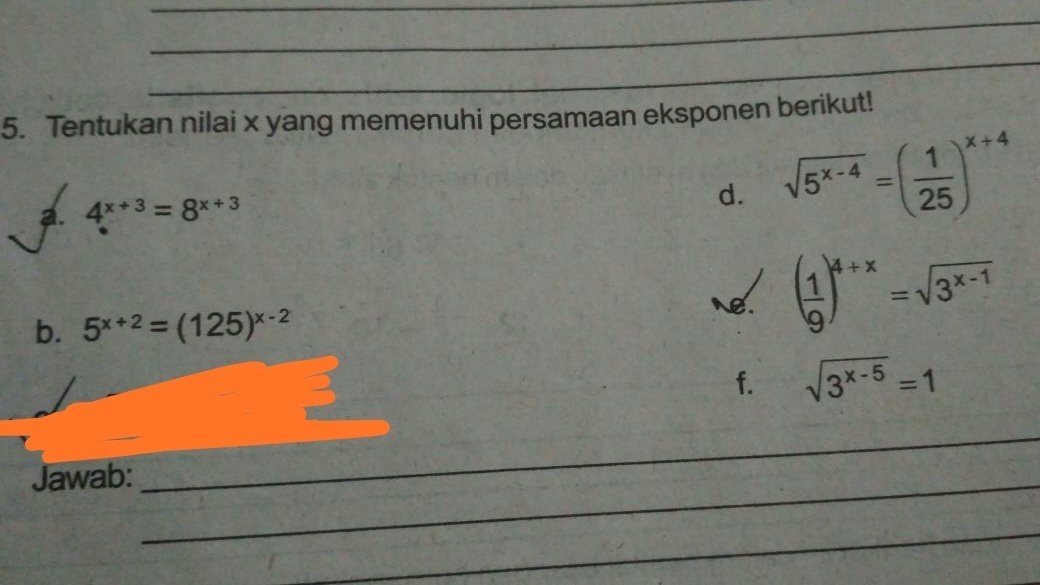 Tentukan Nilai X Yang Memenuhi Persamaan Eksponen Berikut Brainly Co Id Pelajari kata dan pelafalan yang tepat untuk soal eksponen.