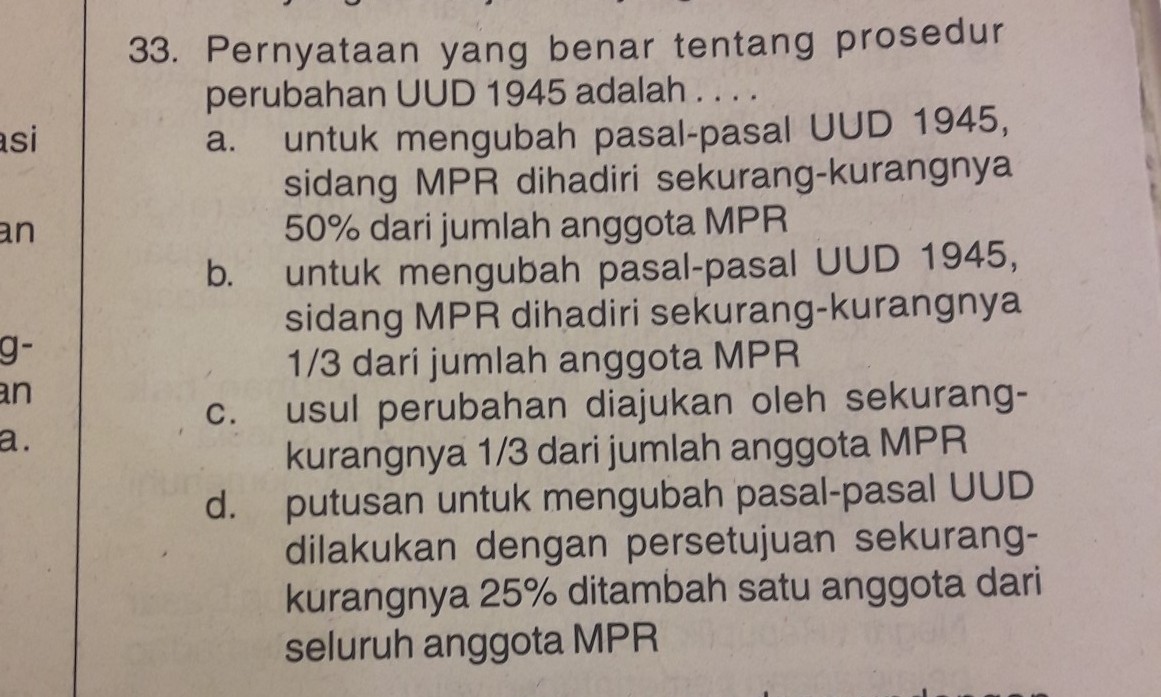 Jakarta - UUD 1945 hasil amandemen masih jauh dari sempurna. Bagaimana Kedudukan Mpr Setelah Dilakukan Amandemen Uud 1945 Brainly Co Id