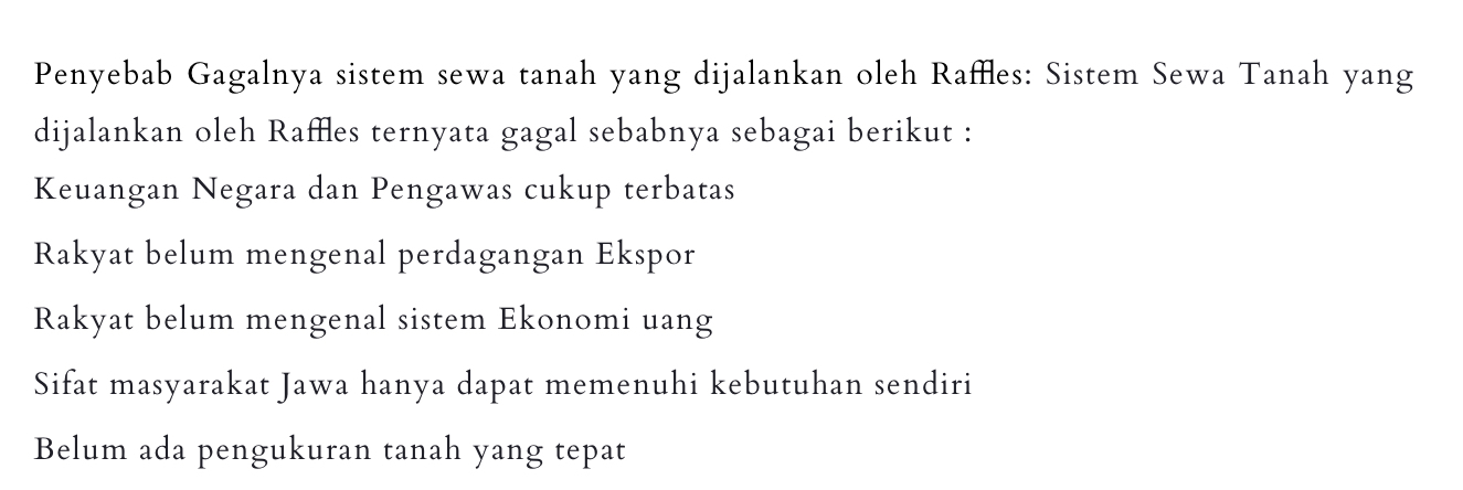 mengapa sistem sewa tanah mengalami kegagalan - Brainly.co.id