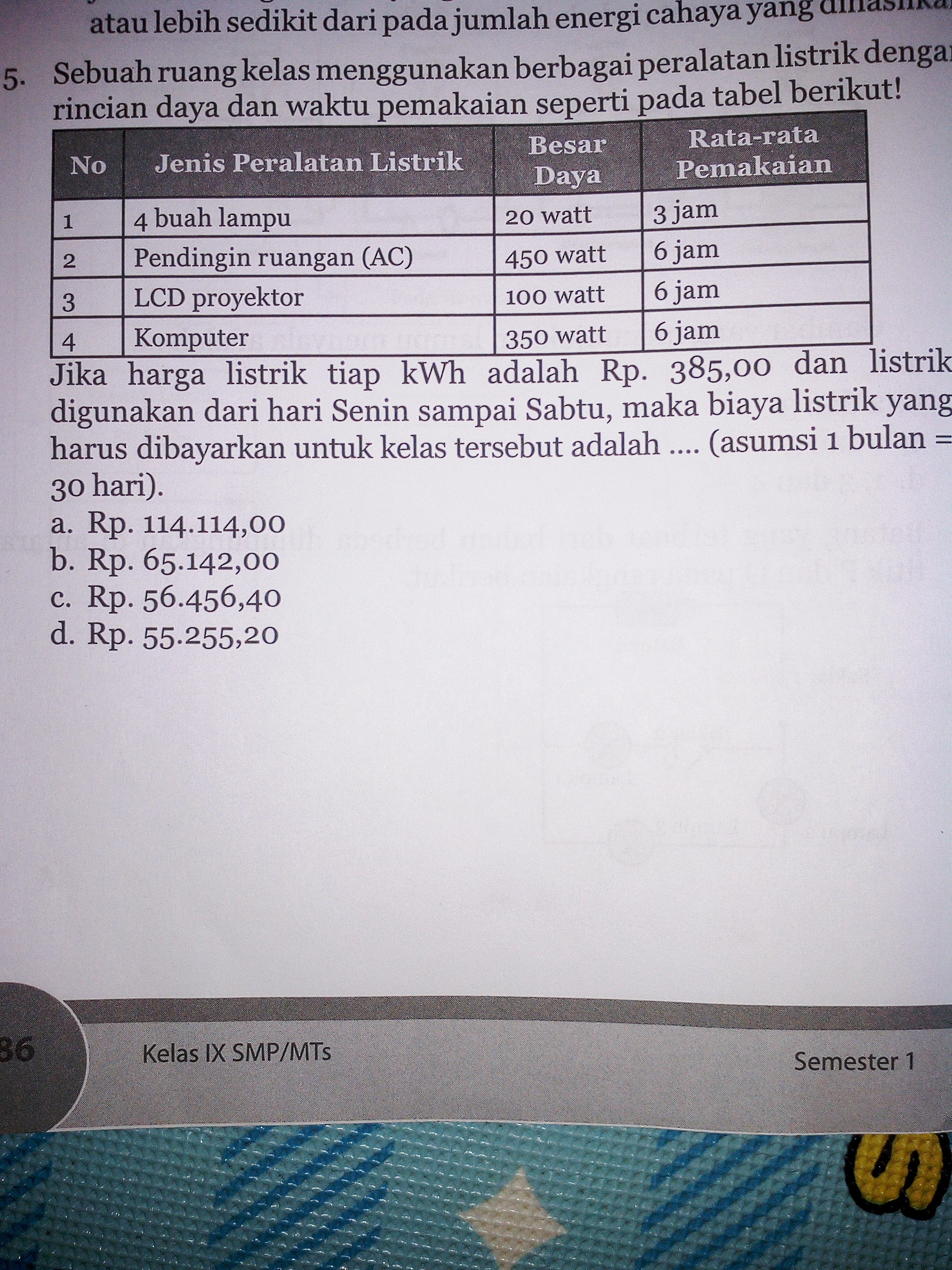 Cara Menghitung Biaya Pemakaian Listrik Idschool Jika energi listrik setiap kWh-nya Rp 11130.
