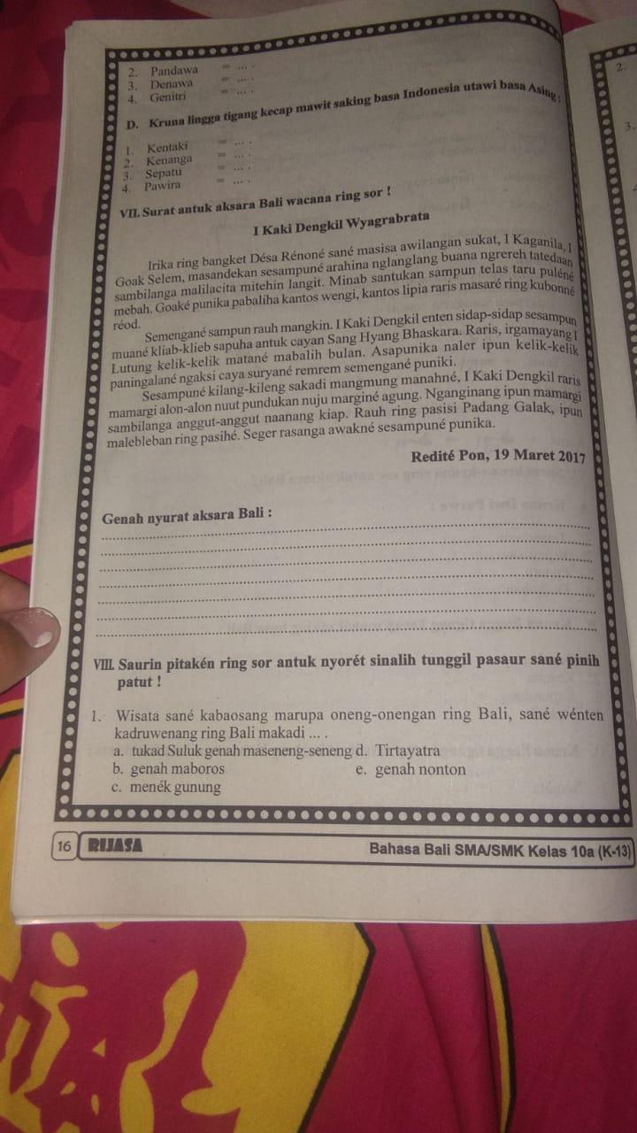 Kunci jawaban pr lks intan pariwara kelas 11 semester 2 20192020 pdf. Bantu Saya Jawab Soal Lks Bhs Bali Halaman 16 18 Brainly Co Id
