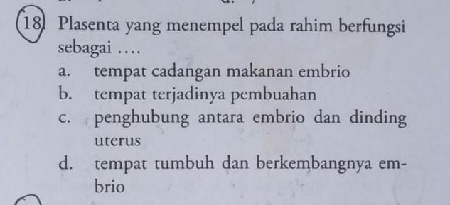 34+ Plasenta Yang Menempel Pada Rahim Berfungsi Sebagai
 PNG