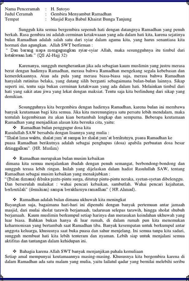 Daftar judul ceramah & penceramah. Tuliskan Ceramah Singkat Dong Beserta Nama Penceramah Nya Dan Judul Ceramah Brainly Co Id