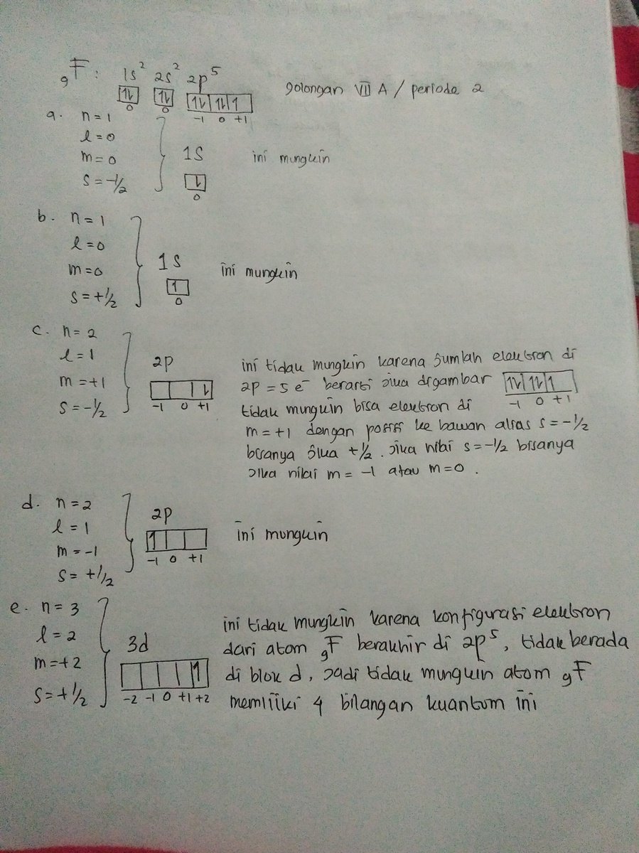 Artikel ini menjelaskan tentang bagaimana cara menentukan bilangan kuantum yang mungkin dimiliki atau tidak mungkin dimiliki oleh suatu elektron. Tolong Bantu Ya Berikut Ini Deretan Bilangan Kuantum Yang Tidak Mungkin Ada Dalam Atom 9f Adalah Brainly Co Id