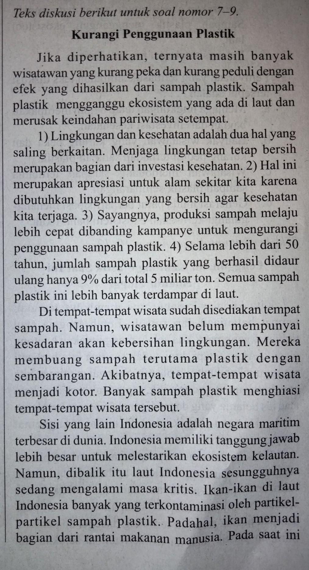 Apalagi, kata muhadjir, soal ujian baru bisa dibuka beberapa menit. Soal Paling Hot Untuk Diskusi Pembuangan Limbah