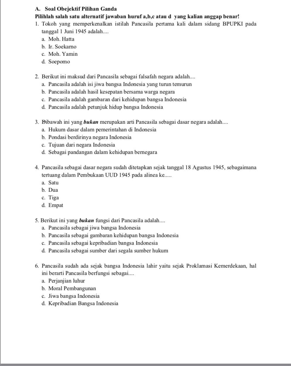 Tercepat Pancasila Sebagai Sumber Hukum Brainly