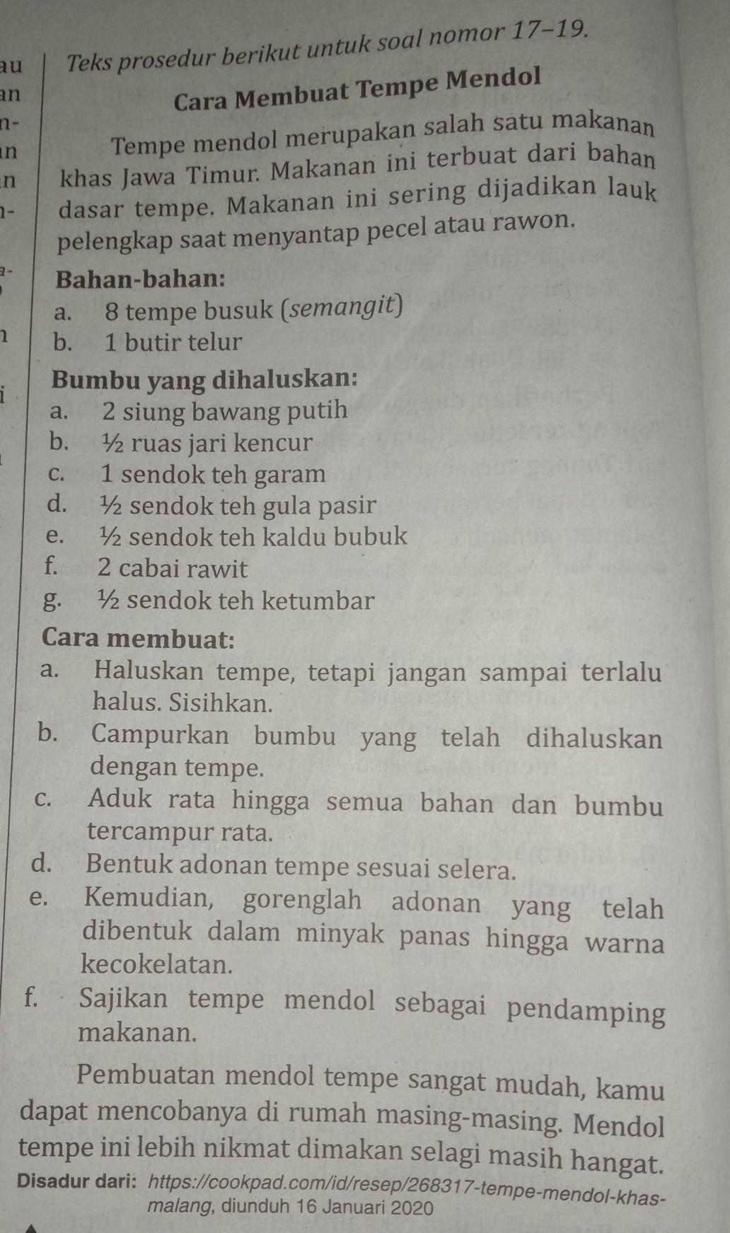 teks prosedur ini memberikan informasi mengenai cara mengurus kartu pelajar. Informasi Pokok Yang Terdapat Pada Bagian Tujuan Teks Prosedur Tersebut Adalah A Tempe Brainly Co Id