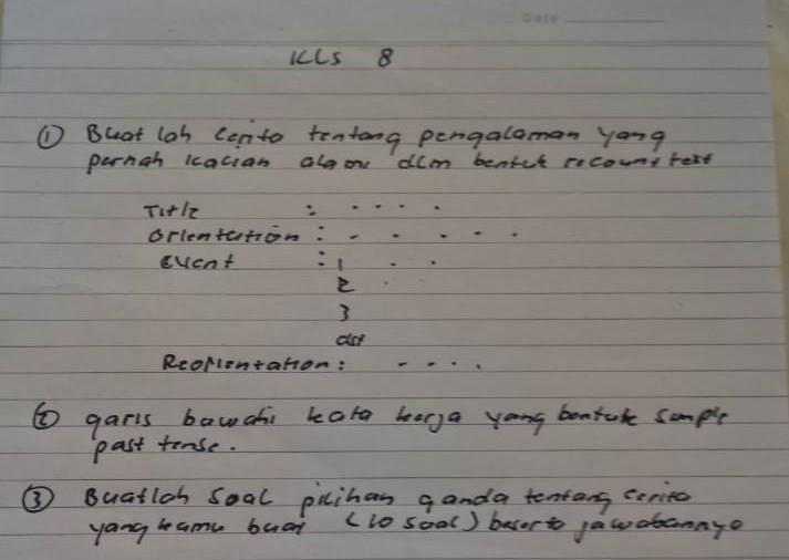 Contoh Paragraf Simple Past Tense Cerita Seru Masa Lalu 