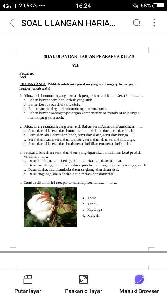 serat ijuuk, teet toot makin salah, emang dikira mau bikin sapu apaah, xixixi. 5 Gambar Dibawah Ini Merupakan Serat Biji Bernama A Kecik B Kapas C Kapulga D Kluwak Brainly Co Id