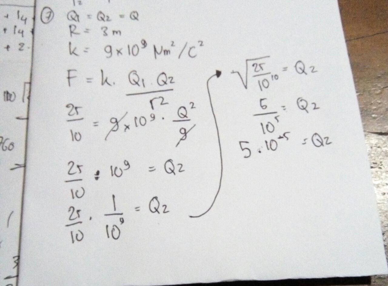 Dua Buah Muatan Listrik Masing Masing Besarnya 2c Dan 5c Terpisah Pada Jarak 5cm Berapa Gaya Brainly Co Id Jarak antara q 1 dan q 2 adalah l 1 3m dan jarak antara q 2 dan q 3 adalah l 2 2m.